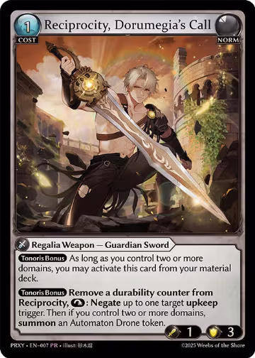 Reciprocity, Dorumegia's Call (007), Proxia's Vault — Grand Archive card price