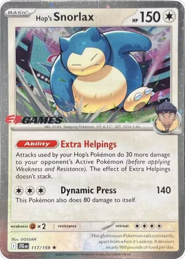 Hop's Snorlax - 117/159 (EB Games) (Cosmos Holo) (117/159), Miscellaneous Cards & Products — Pokémon card price