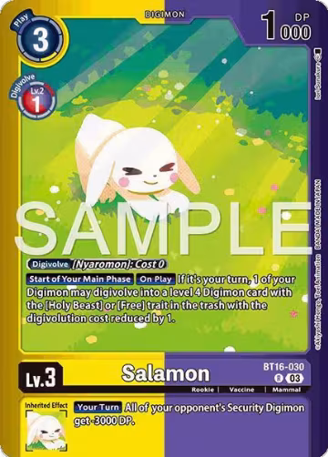 Salamon (BT16-030 R), Limited Card Pack -Billion Bullet- — Digimon card price