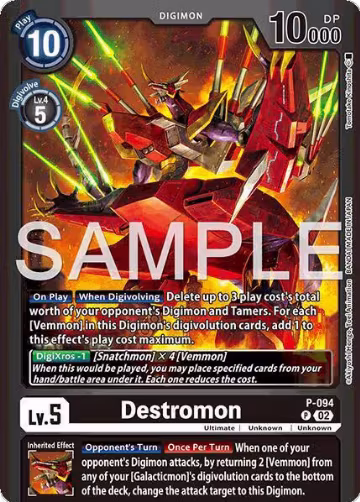 Destromon - P-094 (P-094 P), Limited Card Pack -Billion Bullet- — Digimon card price