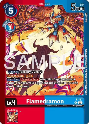 Flamedramon (P-137 P), Limited Card Pack -Billion Bullet- — Digimon card price