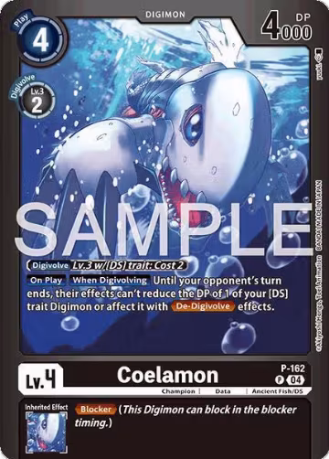 Coelamon (P-162 P), Limited Card Pack -Billion Bullet- — Digimon card price