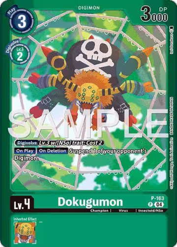 Dokugumon (P-163 P), Limited Card Pack -Billion Bullet- — Digimon card price