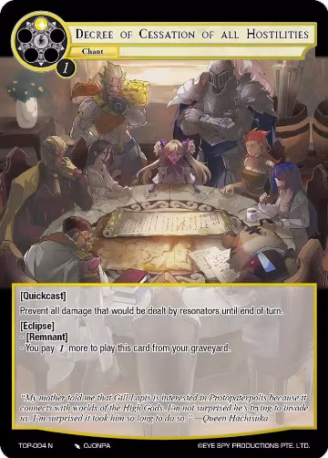 Decree of Cessation of all Hostilities (TOP-004 N), Ten Oaths of Protopaterpolis' War — Force of Will card price