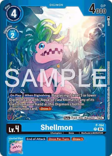 Shellmon (P-164 P), Limited Card Pack -Billion Bullet- — Digimon card price