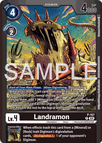 Landramon (P-167 P), Limited Card Pack -Billion Bullet- — Digimon card price