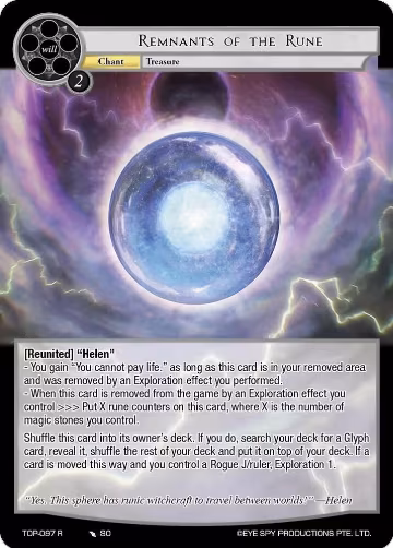 Remnants of the Rune (TOP-097 R), Ten Oaths of Protopaterpolis' War — Force of Will card price