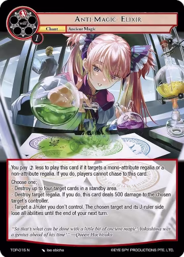 Anti-Magic Elixir (TOP-015 N), Ten Oaths of Protopaterpolis' War — Force of Will card price