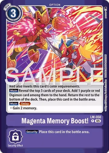 Magenta Memory Boost! (LM-050 P), Limited Card Pack -Billion Bullet- — Digimon card price