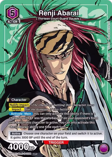Renji Abarai (UE01NC/BLC-3-005), New Card Selection: BLEACH: Thousand-Year Blood War — Union Arena card price