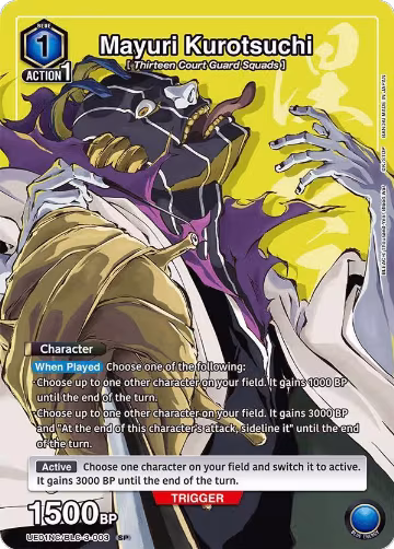 Mayuri Kurotsuchi (UE01NC/BLC-3-003), New Card Selection: BLEACH: Thousand-Year Blood War — Union Arena card price