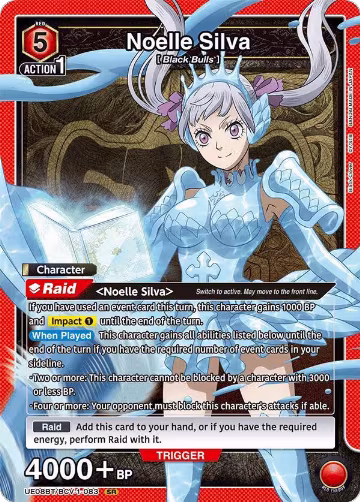 Noelle Silva (083) (UE08BT/BCV-1-083), Black Clover — Union Arena card price