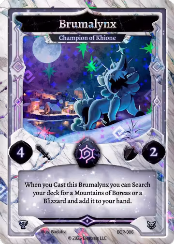 Brumalynx - Champion of Khione (EOP-006), Elestrals Premier Packs — Elestrals card price