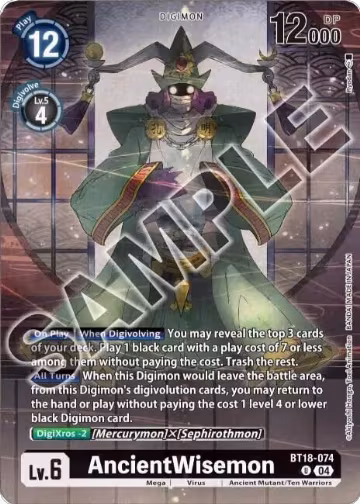 AncientWisemon (Tamer's Selection Box Ver. Championship 2024) (BT18-074 U), Release Special Booster 2.0 — Digimon card price