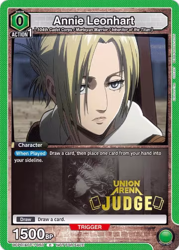 Annie Leonhart (Judge Pack) (UEPR/AOT-1-050), Union Arena Promotion Cards — Union Arena card price