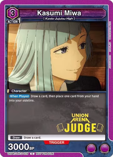 Kasumi Miwa (Judge Pack) (UEPR/JJK-3-028), Union Arena Promotion Cards — Union Arena card price