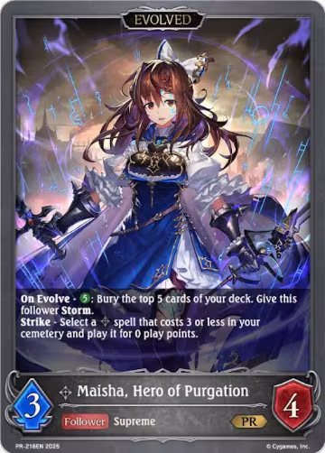 Maisha, Hero of Purgation (Evolved) (PR-218EN), Shadowverse: Evolve Promo Cards — Shadowverse card price
