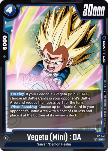 Vegeta (Mini) : DA - FP-041 (FP-041), Rivals Clash Release Event Cards — DB Fusion card price