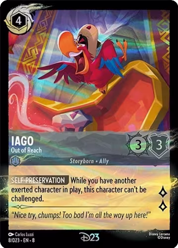 Iago - Out of Reach (8), D23 Promos — Lorcana card price
