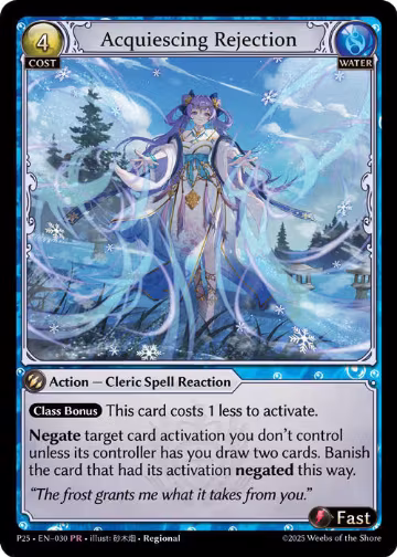 Acquiescing Rejection (030), Promotional Cards — Grand Archive card price