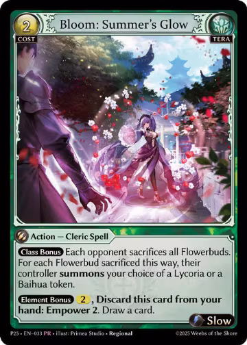 Bloom: Summer's Glow (033), Promotional Cards — Grand Archive card price