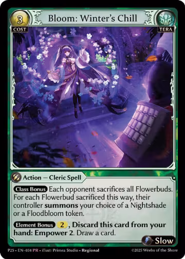 Bloom: Winter's Chill (034), Promotional Cards — Grand Archive card price