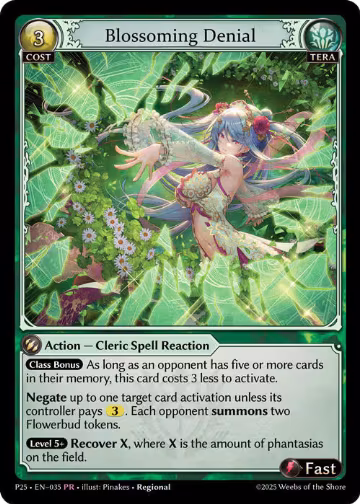 Blossoming Denial (035), Promotional Cards — Grand Archive card price