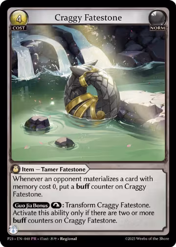 Craggy Fatestone (040), Promotional Cards — Grand Archive card price