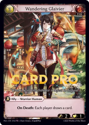 Wandering Glaivier (016), Promotional Cards — Grand Archive card price