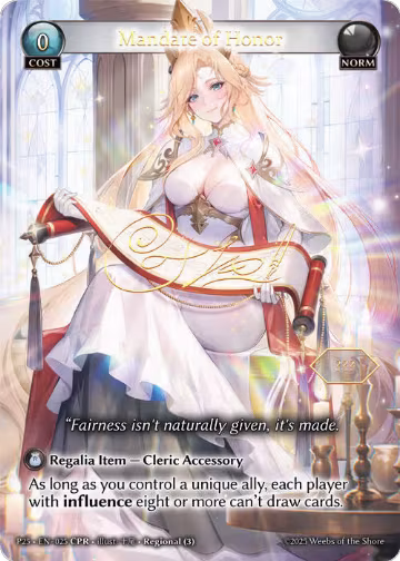Mandate of Honor (025), Promotional Cards — Grand Archive card price