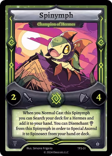 Spinymph - Champion of Hermes (TP3-01), Organized Play Series 3 — Elestrals card price