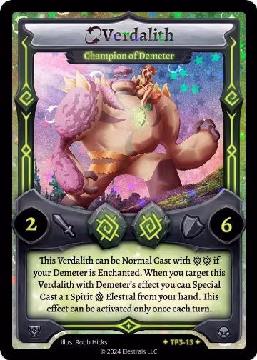 Verdalith - Champion of Demeter (TP3-13), Organized Play Series 3 — Elestrals card price