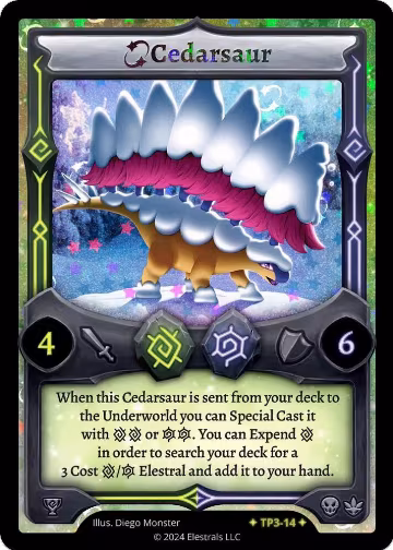 Cedarsaur (TP3-14), Organized Play Series 3 — Elestrals card price