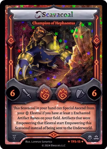 Scavacoal - Champion of Hephaestus (TP3-15), Organized Play Series 3 — Elestrals card price