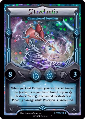 Javelantis - Champion of Poseidon (TP3-19), Organized Play Series 3 — Elestrals card price