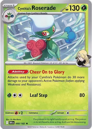 Cynthia's Roserade (008/182), Destined Rivals — Pokémon card price