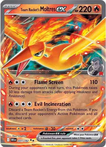Team Rocket's Moltres ex (031/182), Destined Rivals — Pokémon card price