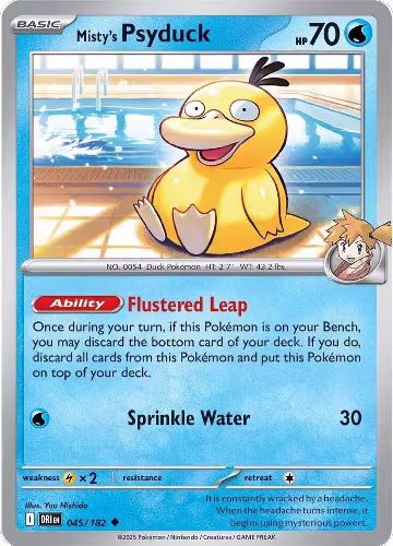 Misty's Psyduck (045/182), Destined Rivals — Pokémon card price