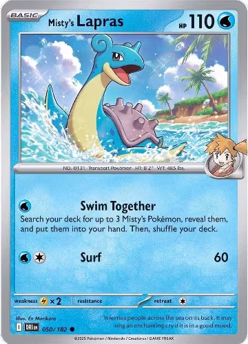 Misty's Lapras (050/182), Destined Rivals — Pokémon card price