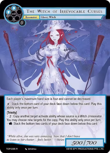 The Witch of Irrevocable Curses (TOP-035 R), Ten Oaths of Protopaterpolis' War — Force of Will card price