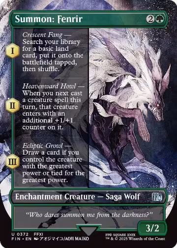 Summon: Fenrir (Borderless) (372), FINAL FANTASY — Magic card price
