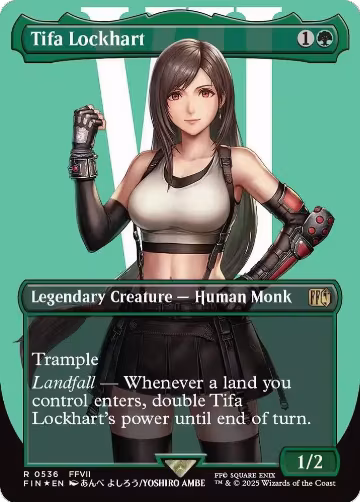 Tifa Lockhart (Borderless) (Surge Foil) (536), FINAL FANTASY — Magic card price