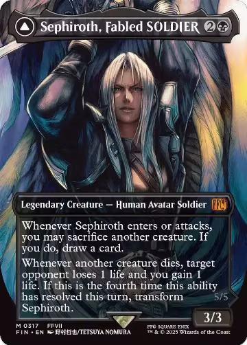 Sephiroth, Fabled SOLDIER (0317) (Borderless) (317), FINAL FANTASY — Magic card price