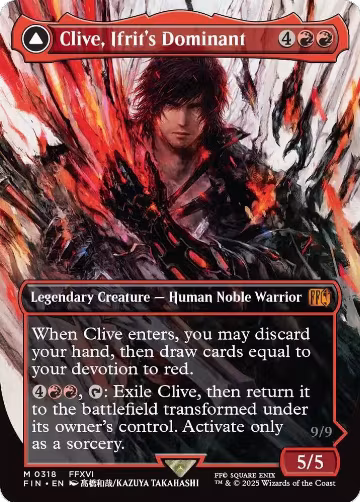Clive, Ifrit's Dominant (0318) (Borderless) (318), FINAL FANTASY — Magic card price