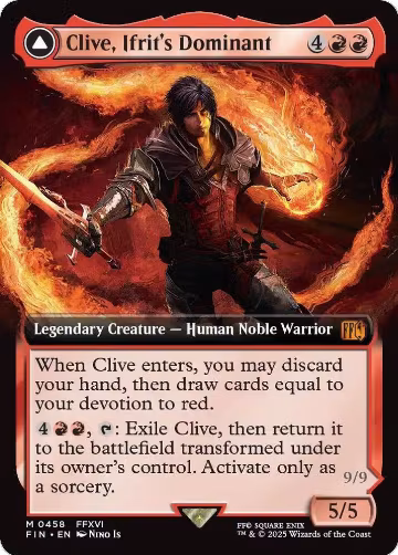Clive, Ifrit's Dominant (Extended Art) (458), FINAL FANTASY — Magic card price