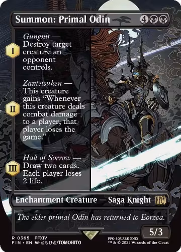 Summon: Primal Odin (Borderless) (365), FINAL FANTASY — Magic card price