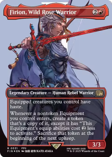 Firion, Wild Rose Warrior (Borderless) (Surge Foil) (531), FINAL FANTASY — Magic card price