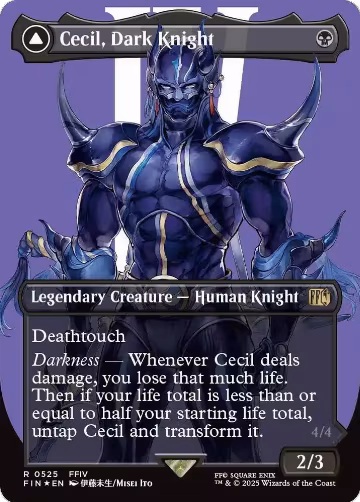 Cecil, Dark Knight (Borderless) (Surge Foil) (525), FINAL FANTASY — Magic card price