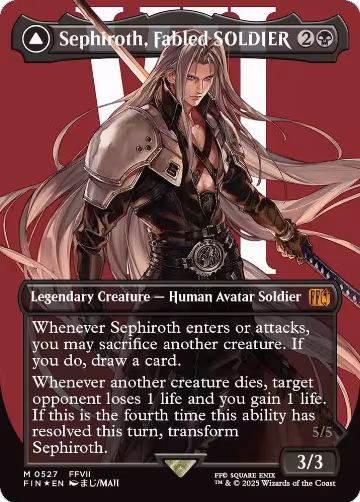 Sephiroth, Fabled SOLDIER (Borderless) (Surge Foil) (527) — card price