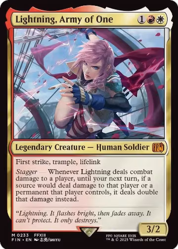 Lightning, Army of One (233), FINAL FANTASY — Magic card price